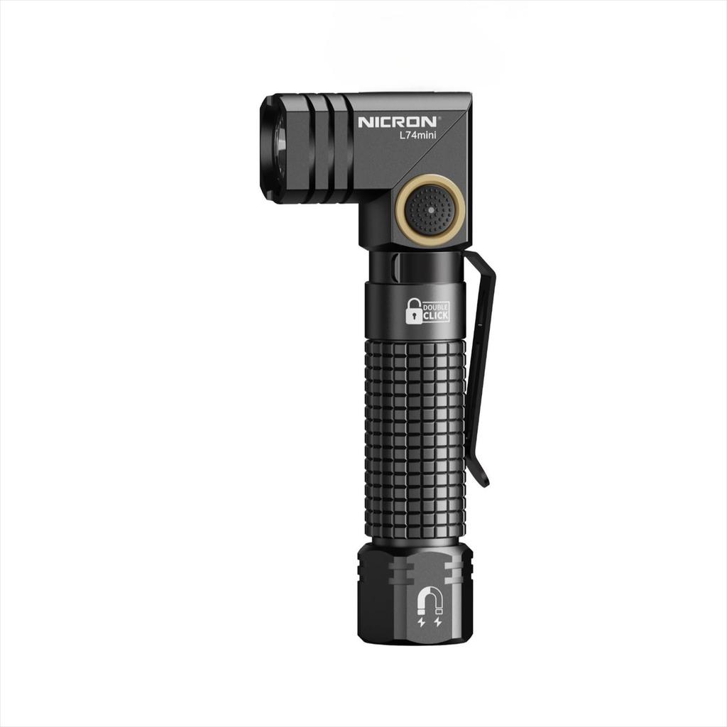 NICRON LED Handheld Swivel Magnetic Suitable for Outdoor and Inspection Light, L-shaped, Head, Clip, Compact, Rechargeable, Type-C, EDC, Activities,