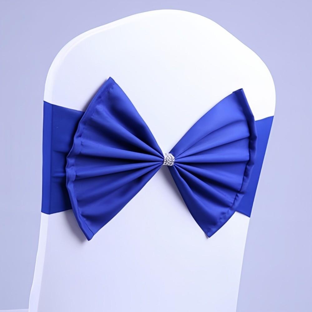 2pcs Multicolor Satin Chair Sashes Band Vintage Chair Back Ribbon Durable Chair Bow Tie  Party Event