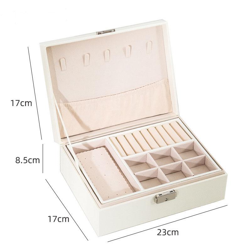 Earrings Necklace Ring Jewelry Organizer Portable Jewelry Storage Box Travel Organizer Jewelry Case Leather Storage