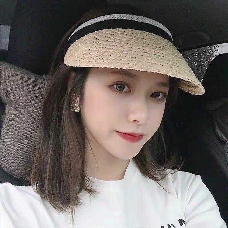 Fashion Lafite Empty Roof Hat Beach Vacation Anti-sun Cap Fashion Shade Straw Hat