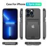 Роскошный прозрачный держатель для карточек чехол-кошелек для iPhone 15 14 Plus 13 12 11 Pro Max XR ударопрочный прозрачный жесткий акриловый чехол