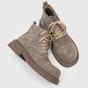 Mens Casual Chunky Sole Martin Boots Low-Cut Lace-Up Round Toe Workwear Style