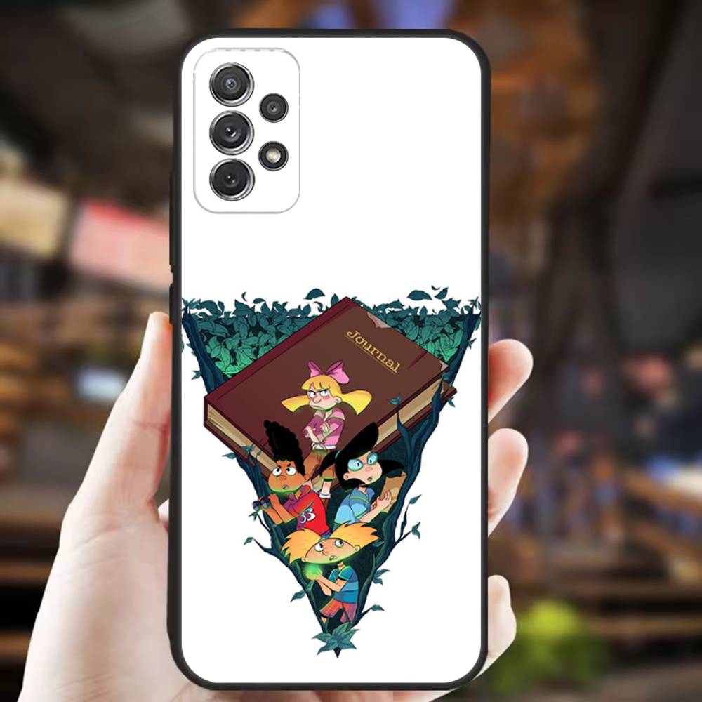 Чехол для телефона Hey Arnold Helga для Samsung S25, S24, S21, S22, S23, S30, Ultra, S20, Plus, Fe, Lite, Note, 10, 9, 5G Черный