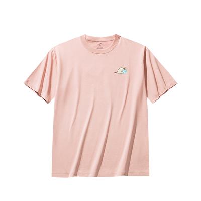 Anta X Seal Look Коллаборация Серия Life Удобная Простая Универсальная Свободная Футболка-пуловер с круглым вырезом и короткими рукавами с животным принтом 172528126-3