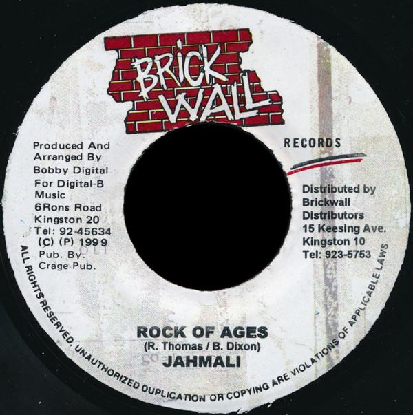 7-дюймовая пластинка JAHMALI Rock Of Ages none Brickwall Recor 1999 Ямайка Регги Ска Даб Б/у