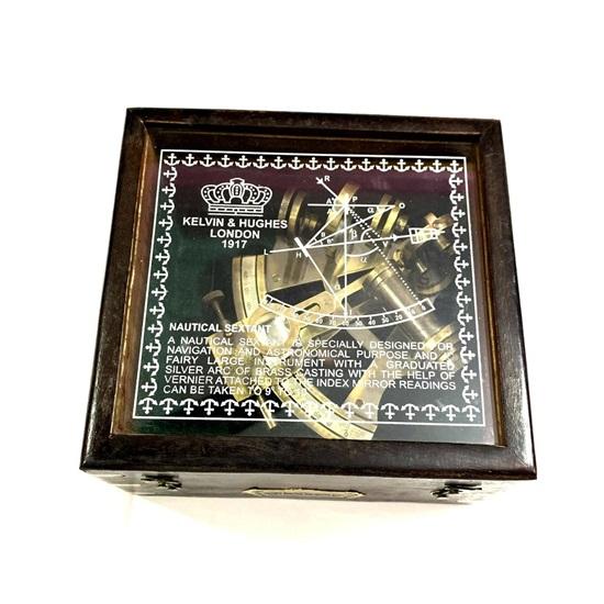 Brass Working Marine Sextant Collectible Ship Astrolabe Instruments