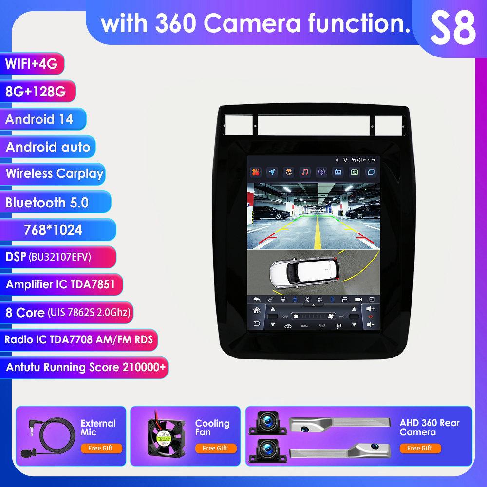 Hizpo 9.7inch For Tesla Style Car Radio For VW Touareg 2011-2017 Android Auto 4G Wireless Carplay DSP Multimedia Player 2Din Stereo Autoradio Navig