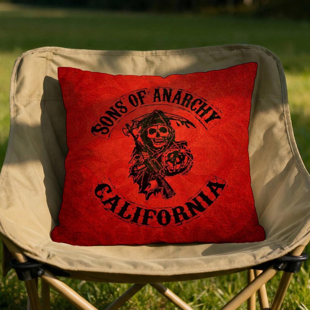 SSons of AAnarchy Cushion Cover Soft Reversible Durable Pillow Cover MultiScene Use for Home Car Daily Comfort