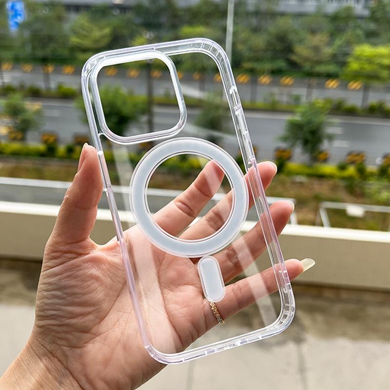 Чехол-книжка iPhone 14/15 «Два в одном» с защитой от падений, совместимая с Apple 16Pro, акриловый защитный чехол MagSafe