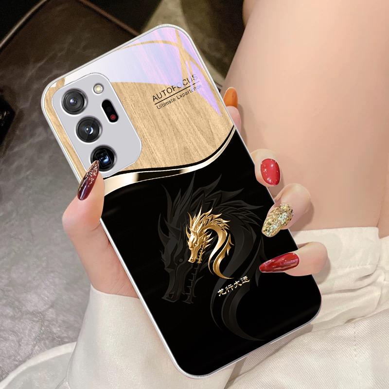 Деревянный Дракон для Samsung Galaxy Note 8 9 10 PRO 20 Ultra A01 02 03 Core 04E 4G A10 12 13 5G Чехол для телефона из закаленного стекла