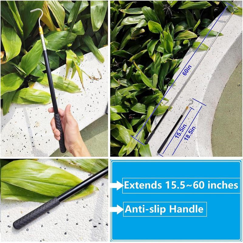 Телескопический шест для тента для автофургона, металлический шест, выдвижной механизм для открывания тента для автофургона, многофункциональный тяговый стержень с резиновой ручкой, портативный для автофургона