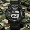 YIKAZE Men Sports Watch Waterproof LED Digital Watch Big Dial Fitness Sport Watches Multifunction Electronic Wristwatch for man