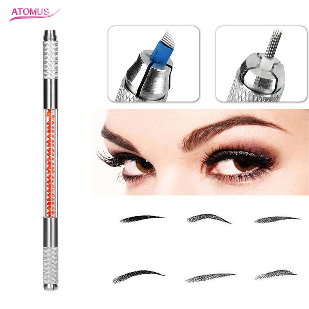 Eyebrow Pencil Pink Microblading Pen Crystal Decoration Gifts for Women Permanent Eyebrows Makeup Tools Operation Pens