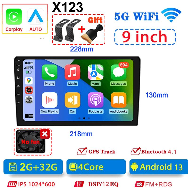 Универсальная 2Din автомагнитола Android 13 7"/9"/10" Авторадио Аудио 64G GPS BT беспроводной Carpaly Мультимедийный плеер Для Hyundai Nissan