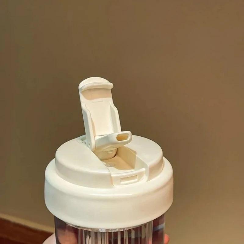 Бутылка для воды с трубочкой объемом 600 мл и фильтром для отделения чая, студенческая чашка для девочек, портативная пластиковая чашка большой емкости для лета