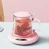 Thermostat Coaster Coffee Mug Warmer 3 Temperature Setting Heating Plate Auto Shut Off Portable Cup Warmer for Travel Office Use