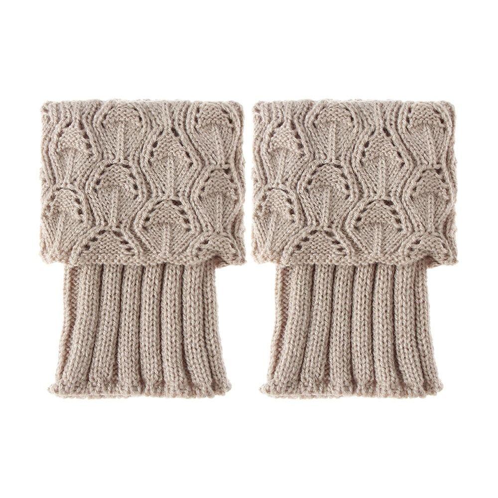 1 Pair Winter Crochet Knit Women's Fashion Leg Warmers Boot Socks Boot Cuffs Foot Cover