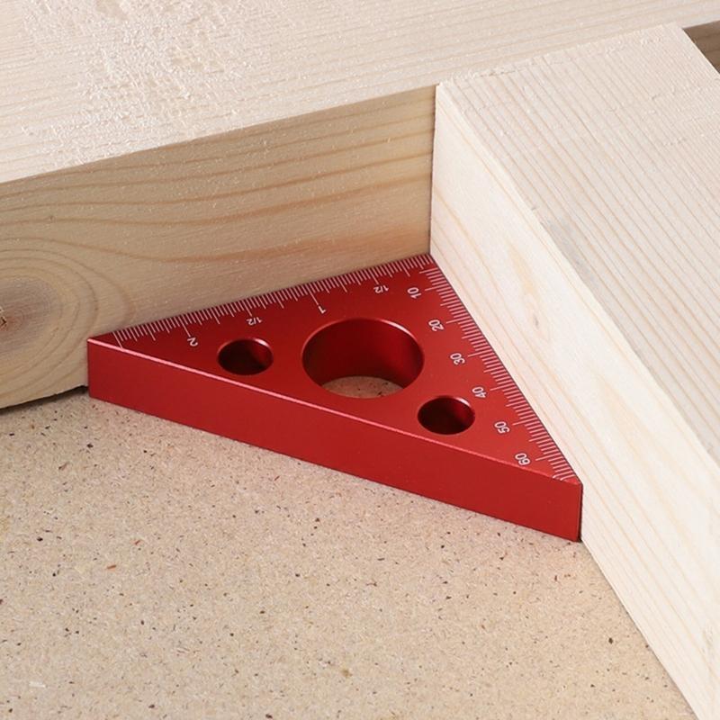 Алюминиевый угловой транспортир 45 градусов, метрическая и дюймовая шкала, разметка стропил, плотницкий угольник, треугольная линейка для деревообработки