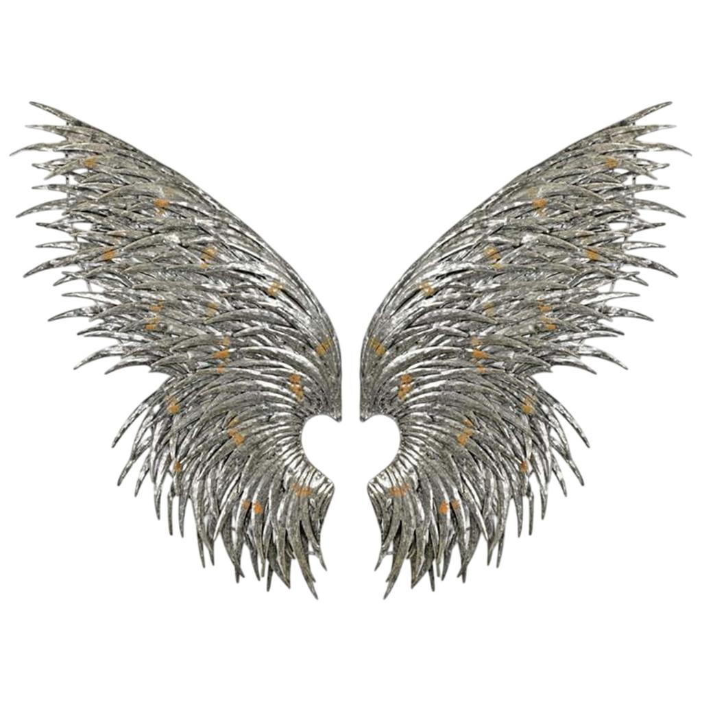 Decorative Angel Wings - Metallic Glitter and Elegance on Your Wall