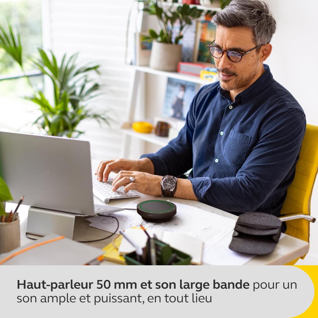 Jabra Speak2 55 UC Speakerphone [] BluetoothUSB-CUSB-A Compatible Conference Speakerphone with 50mm Full-Range SpeakerFull Duplex for UC Unified