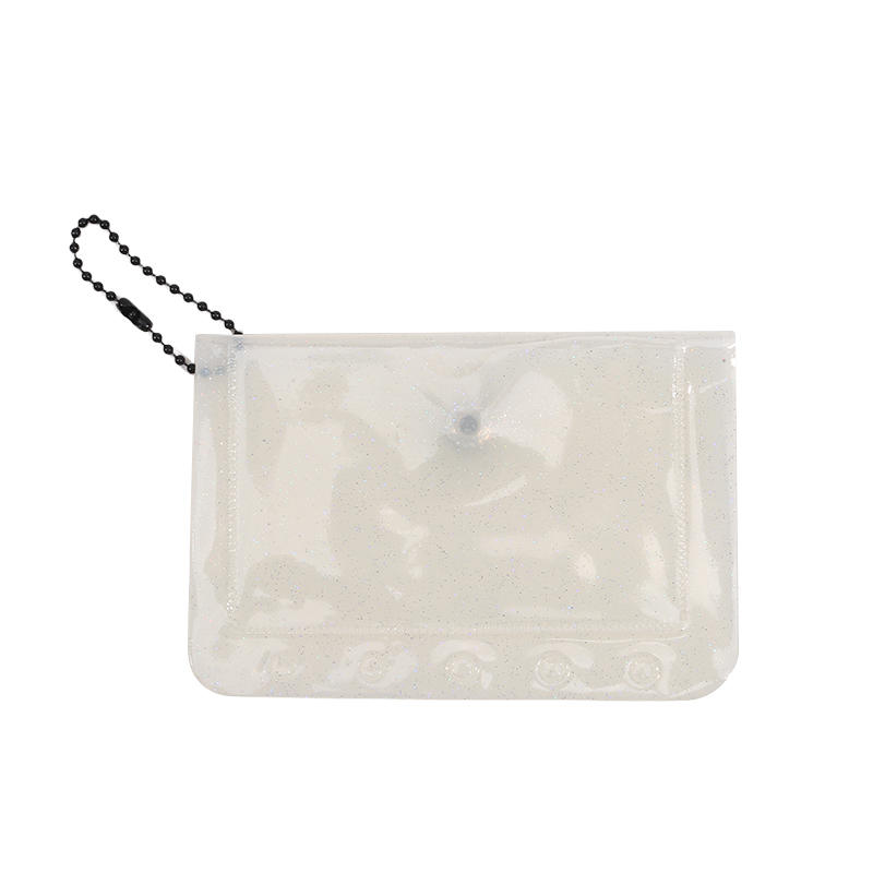 Внутренняя сумка для блокнота с пятью отверстиями, держатель для карточек с подвесной цепочкой, прозрачная сумка для хранения из ПВХ, чехол для карточек