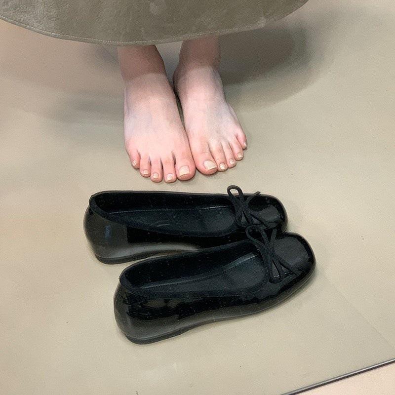 Красные туфли-лодочки с бантом Французские туфли-лодочки 2025 весна женская обувь внутренний подъем бабушкины туфли