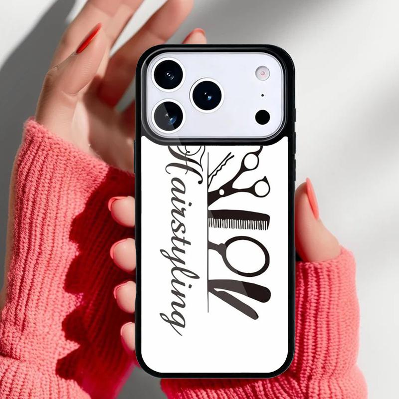 Ножницы для волос Чехол-бампер для телефона для iPhone 17 16 15 14 13 Pro Max Задняя крышка для 12 11 Pro Чехол