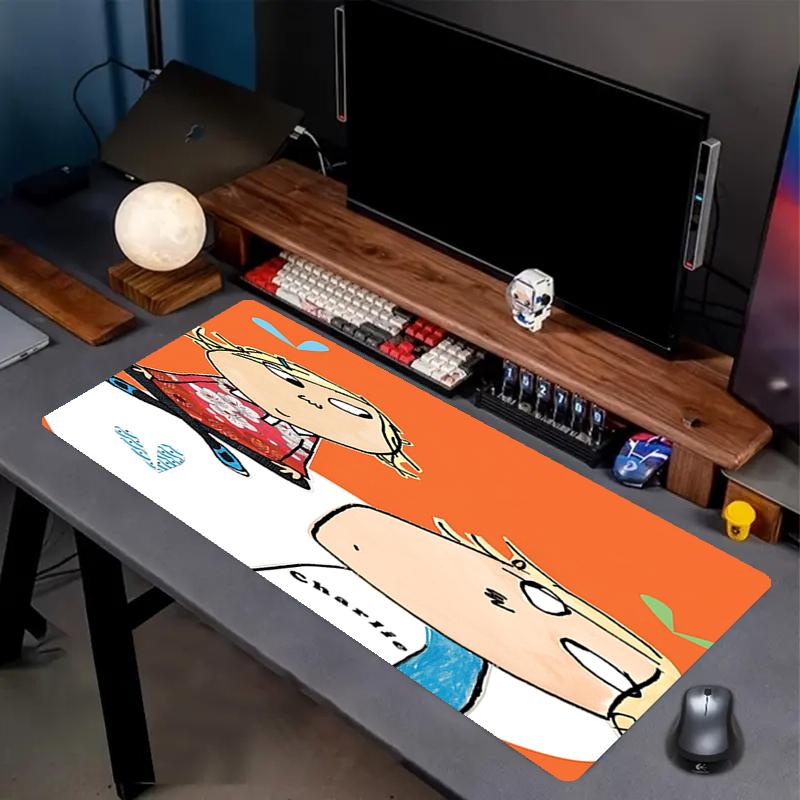 Charlie and Lola Theme Mouse Pad, Non Slip Rubber Base, Multifunctional Office & Home Decor, Perfect for Workspace Personalization.