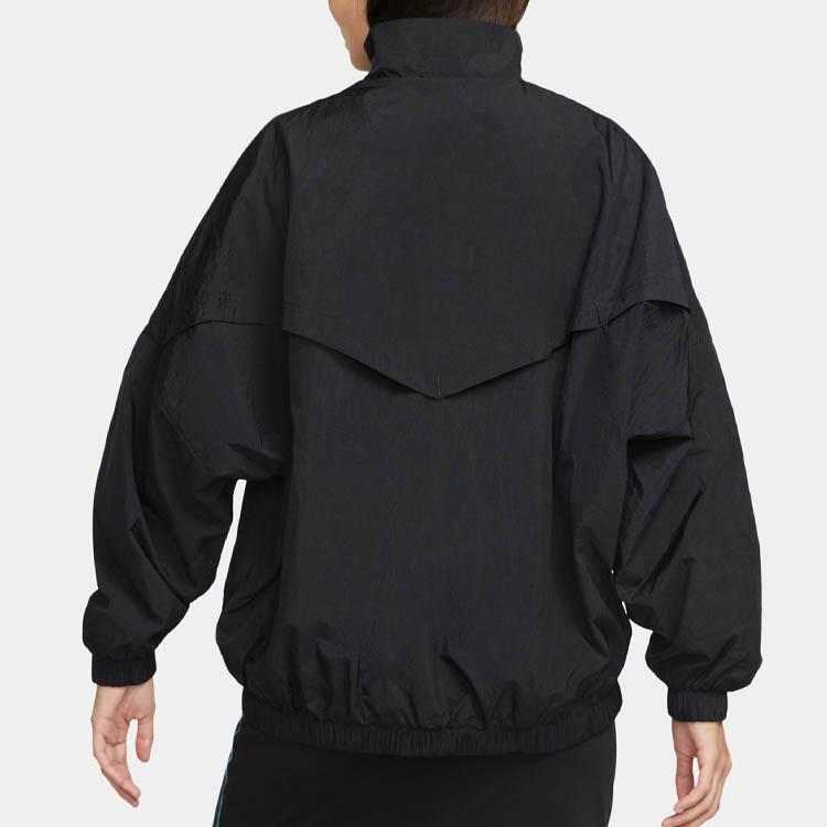 Nike SS23 Куртка на молнии с вышитым логотипом Женская верхняя одежда Черный DM6185-010