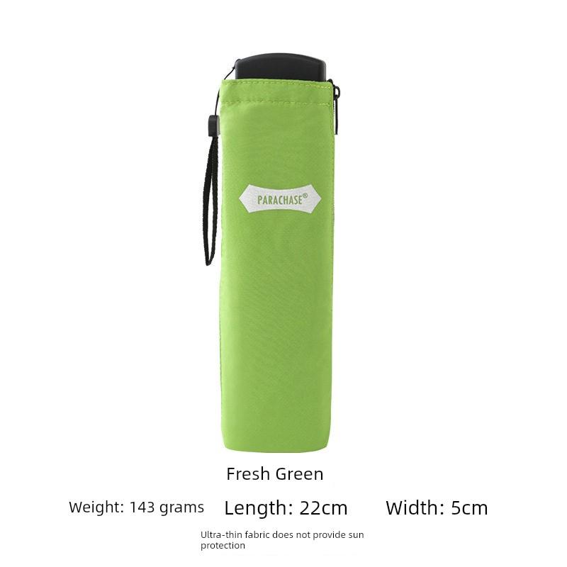Parachase 105g Ultra-Light Pencil Umbrella with Black Coating, Uv Protection, Sunshade Umbrella for Women, Foldable and Portable, Suitable for Both