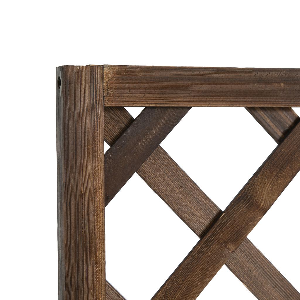 Garden Planter with Trellis, 45L Raised Bed for Climbing Plants, Vines, Flowers, Outdoor Planter Box for Patio, 72.5 x 31.5 x 149.5 cm