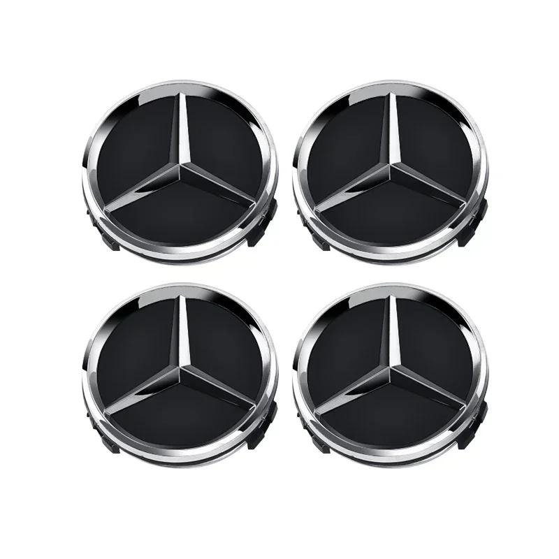 ELM5 For Benz New 4pcs 60mm Car wheel Hub Cap Emblem badge for Mercedes Benz C180 E300 GLC W163 W166 W167 W204 W205 W212 W213 X253 W1