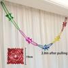 Xmas Gift Party Supplies Hanging Decoration Ceiling Wreath Metalic Foil Garland Christmas Decor