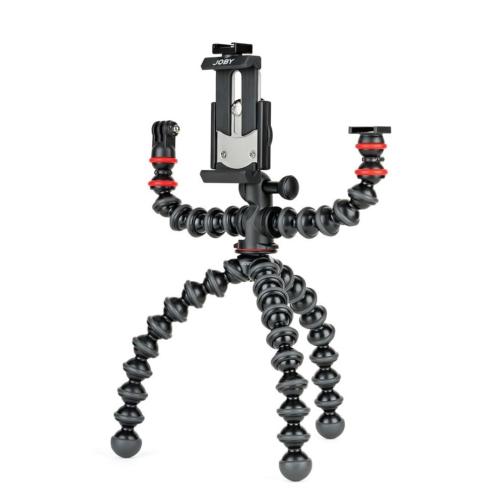 JOBY Smartphone Mini Gorillapod Mobile Flexible Tripod for Light Outdoor Remote iPhone LED Tripod, Tripod, Rig, iPhone, Microphone/LED Attachment,