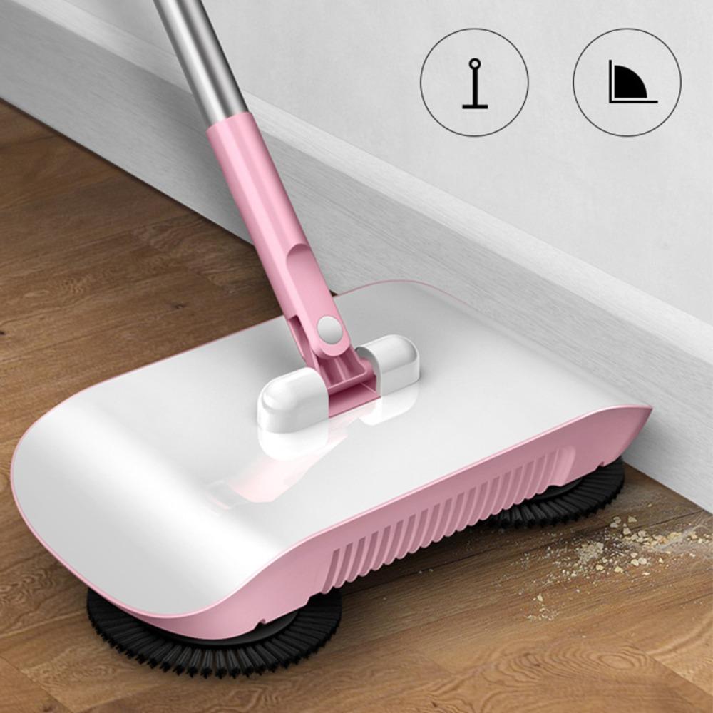 High Efficiency Hand Push Sweeper Non Electric Sweeper Mop Cleaner 2 in 1 Cleaning Machine Home