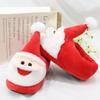 Мультяшные плюшевые тапочки Санта-Клауса для дома, праздничные хлопковые туфли, танкетка, теплая обувь, домашняя обувь, рождественские подарки для женщин