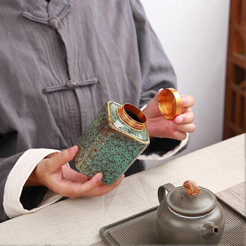 Jar With Lid Multi-Purpose Sealing Tea Canister Gift Giving Elegant and Beautiful Shape 1Set