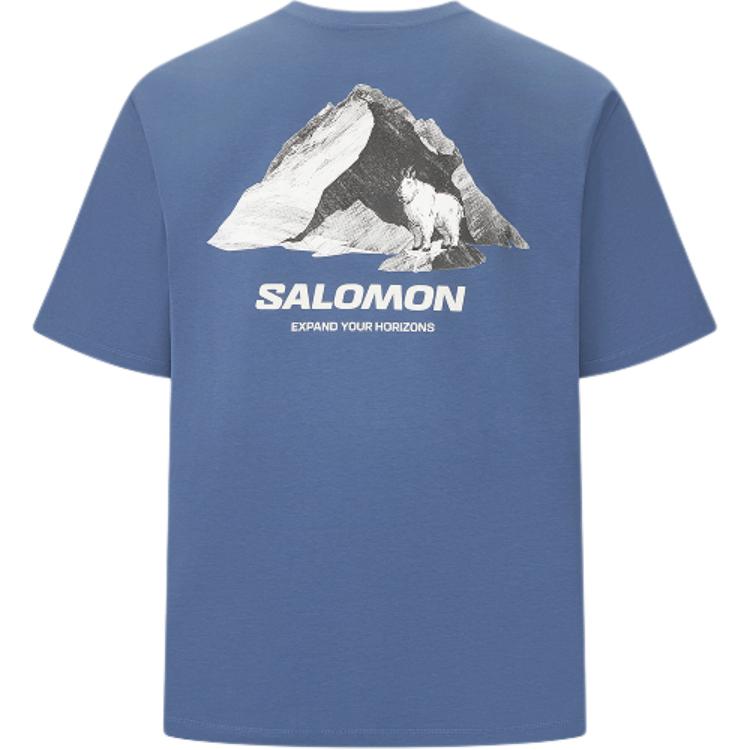 SALOMON Мужская футболка с горами Темно-синяя LD0028600