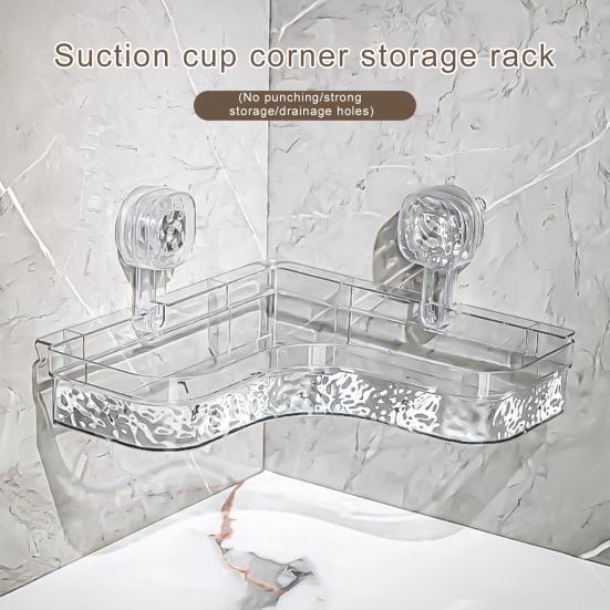 1/2 шт. угловая душевая кабина для хранения в ванной комнате с присоской, прочная, легкая, несущая нагрузку