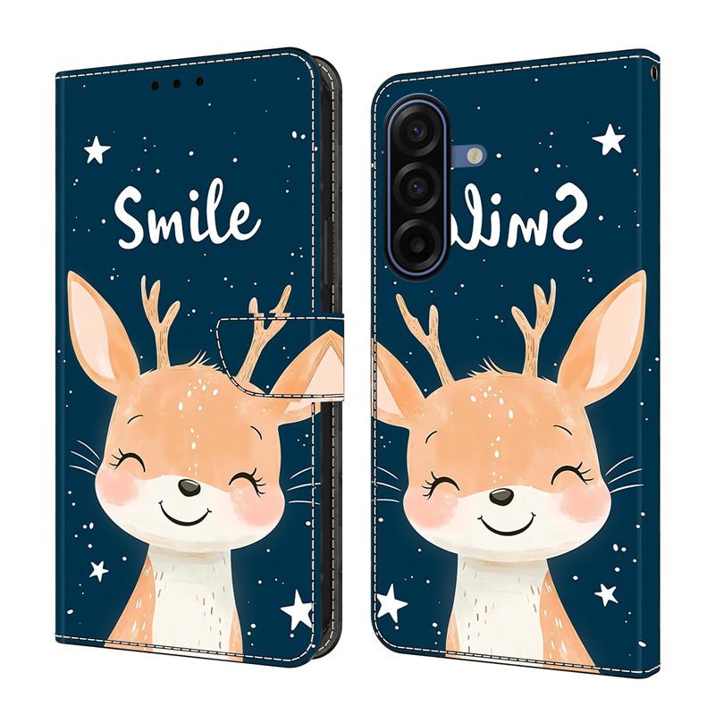 Кожаный чехол-книжка для Samsung Galaxy A750 A7 A6 A8 2018 A5 A3 2017, с магнитной застежкой, кошелек, с рисунком Цветок Олень
