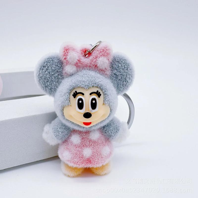 Disney Мультяшный Флок Дональд Дак Брелок Микки и Минни Подвеска Игрушка Милый Аксессуар для Сумки Кукла Ребенок Рождественская Вечеринка Маленькие Подарки