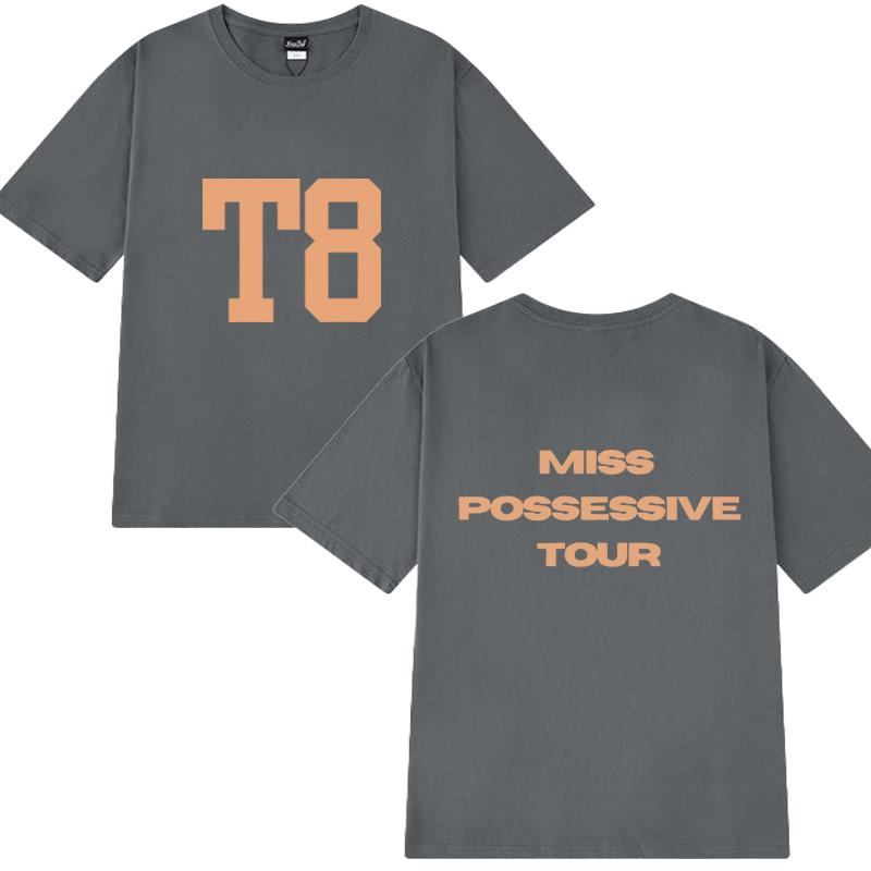 Hot Sale Tate Mcrae T8 Miss Possessive Tour 2025 T Shirts Unisex Women Fashion Y2k short sleeve Tshirt Unisex 100 Cotton clothing
