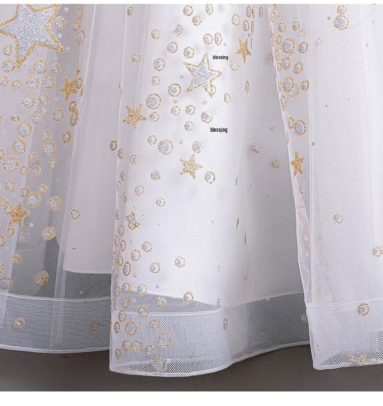 Big Kids' Formal Sequined Flower Girl Princess Dress