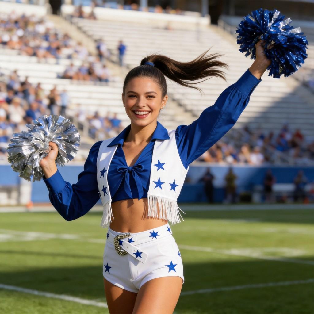 Костюм чирлидера Dallas Cowboys для Хэллоуина из полиэстера и акрила для костюмированных вечеринок