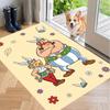 Crystal Velvet Rug with Asterix Design, Soft Non-Slip Floor Mat for Living Room Bedroom Decor