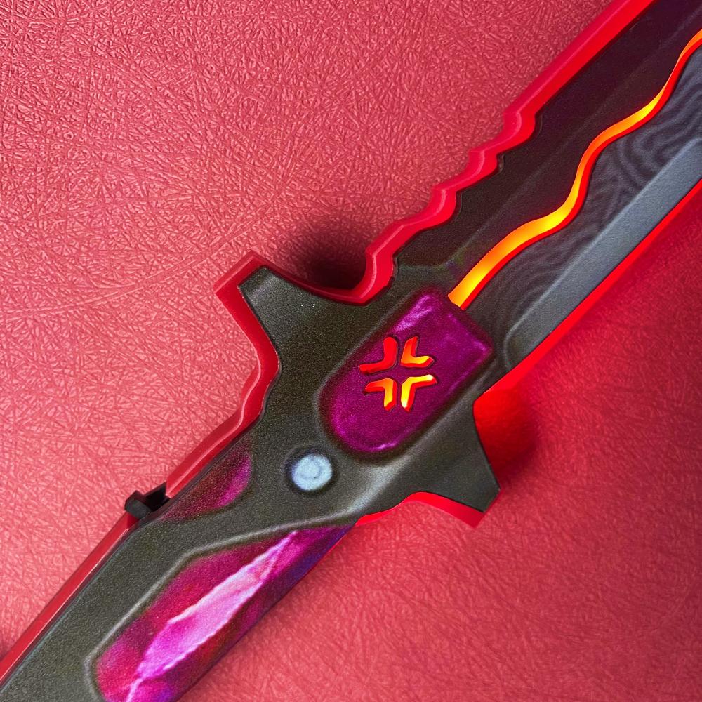 11.6inch Luminous Valorant Katana Led Light Sword Original Samurai Anime Cosplay Prop Ninja Knife Real Size Japanese Katana Toy