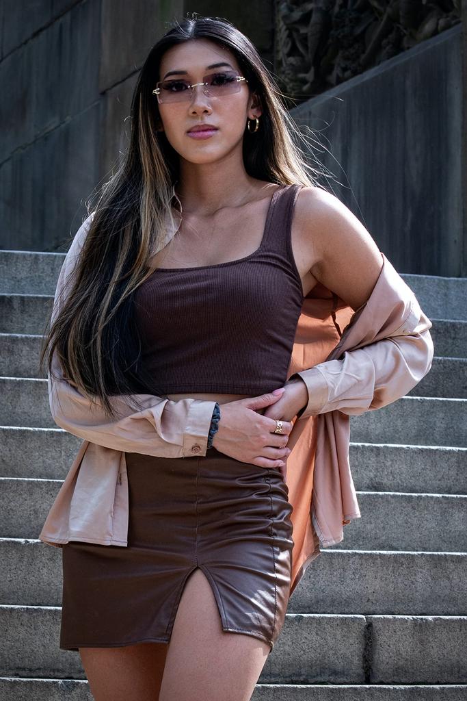 FEISEDY UV400 Винтажные прямоугольные безободковые солнцезащитные очки без оправы с цветными линзами B2642, женские,