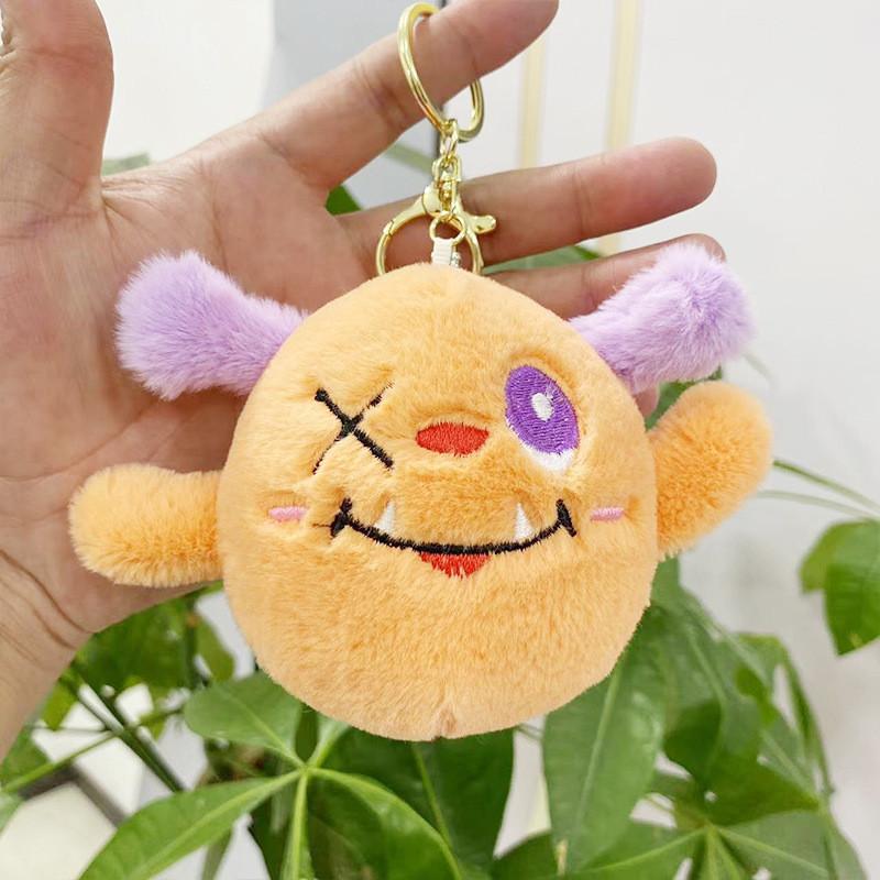 Enchanting Plush Monster Keychain Bag Cute Animal Themed Key Holder For Everyone