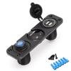 Universal 12V Voltmeter Blue LED Dual USB 3.1A Car Charger Rocker Switch