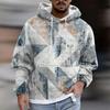 Модный свободный мужской и женский свитер с капюшоном с длинным рукавом и принтом